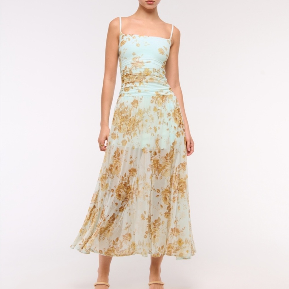 Bra-Free Flowy Sheer Maxi Dress